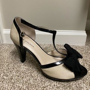 Anne Klein Black and Cream Heels